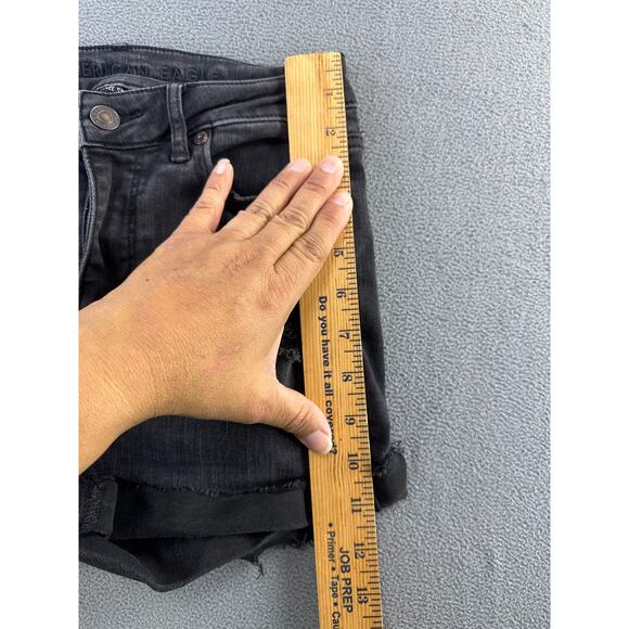 American Eagle hi rise shortie black size 0 - Picture 6 of 9